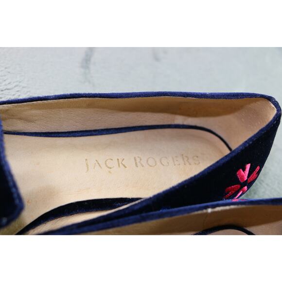 Jack Rogers Kennedy Loafer Shoes Womens Size 10 Velvet Heart Embroidered - Picture 3 of 10